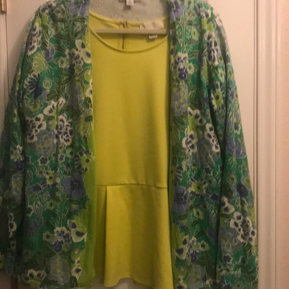 Light green peplum top